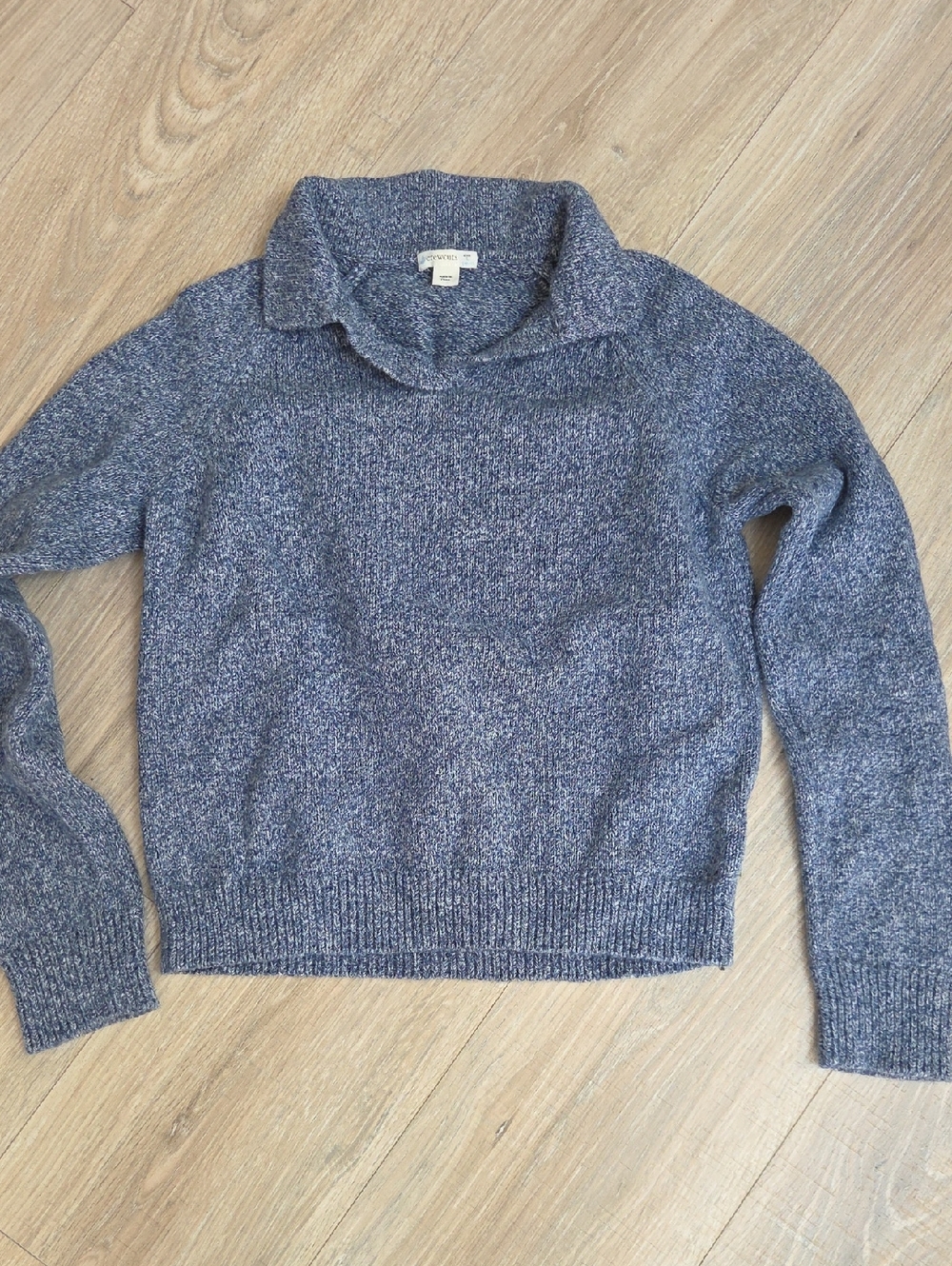 Crewcuts Heather Navy Collared Turtleneck Sweater